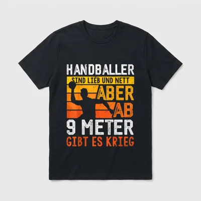 Handballer Sind Lieb Lustiger Sport & Fitness T-Shirt – Klassisches T-Shirt in Schwarz