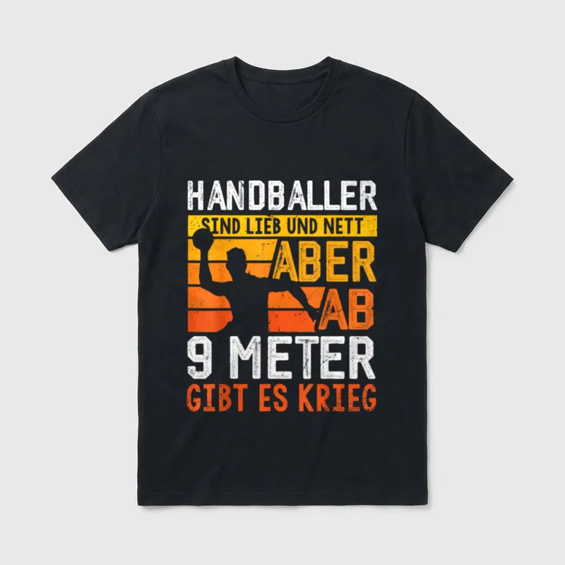 Handballer Sind Lieb Lustiger Sport & Fitness T-Shirt – Klassisches T-Shirt in Schwarz