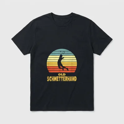 Badminton Old Schmetterhand Sport T-Shirt – Klassisches T-Shirt in Schwarz