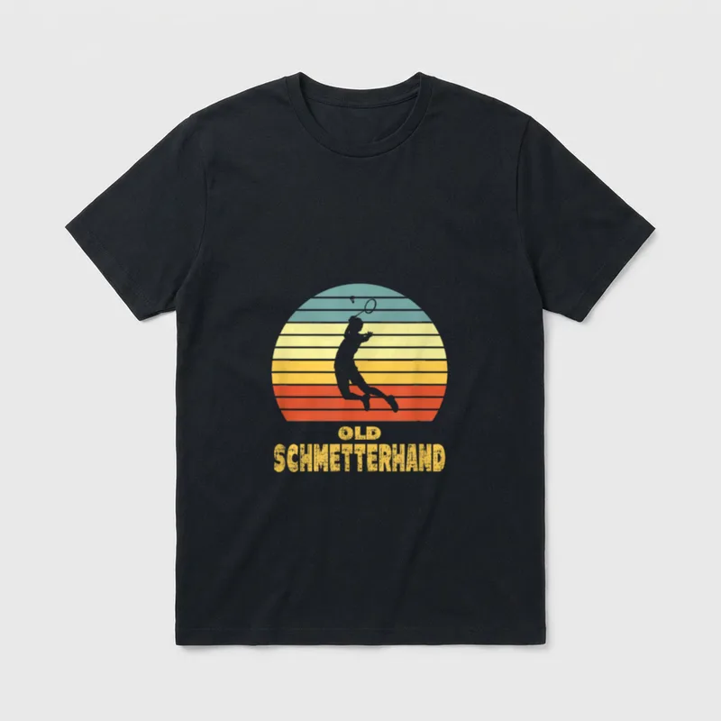 Badminton Old Schmetterhand Sport T-Shirt – Klassisches T-Shirt in Schwarz