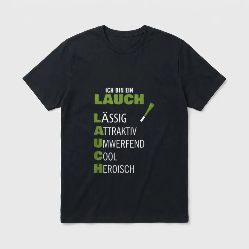 Lustiges Lauch Lauchstange Fitness T-Shirt – Klassisches T-Shirt in Schwarz