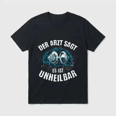 Fitness Bodybuilding Powerlifting lustiges T-Shirt – Klassisches T-Shirt in Schwarz