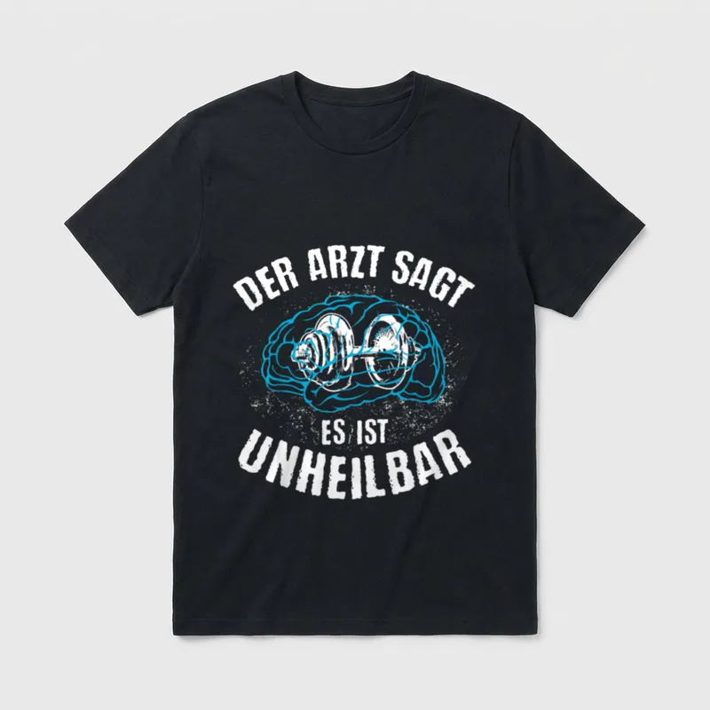 Fitness Bodybuilding Powerlifting lustiges T-Shirt – Klassisches T-Shirt in Schwarz