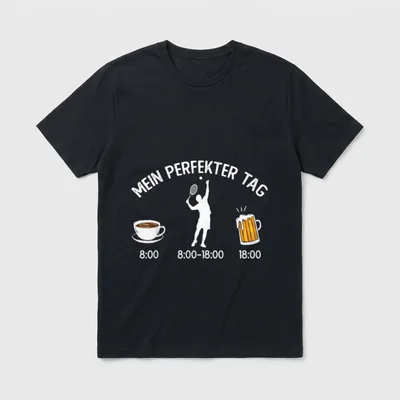 Tennis Spieler Fan Lustiges T-Shirt – Klassisches T-Shirt in Schwarz