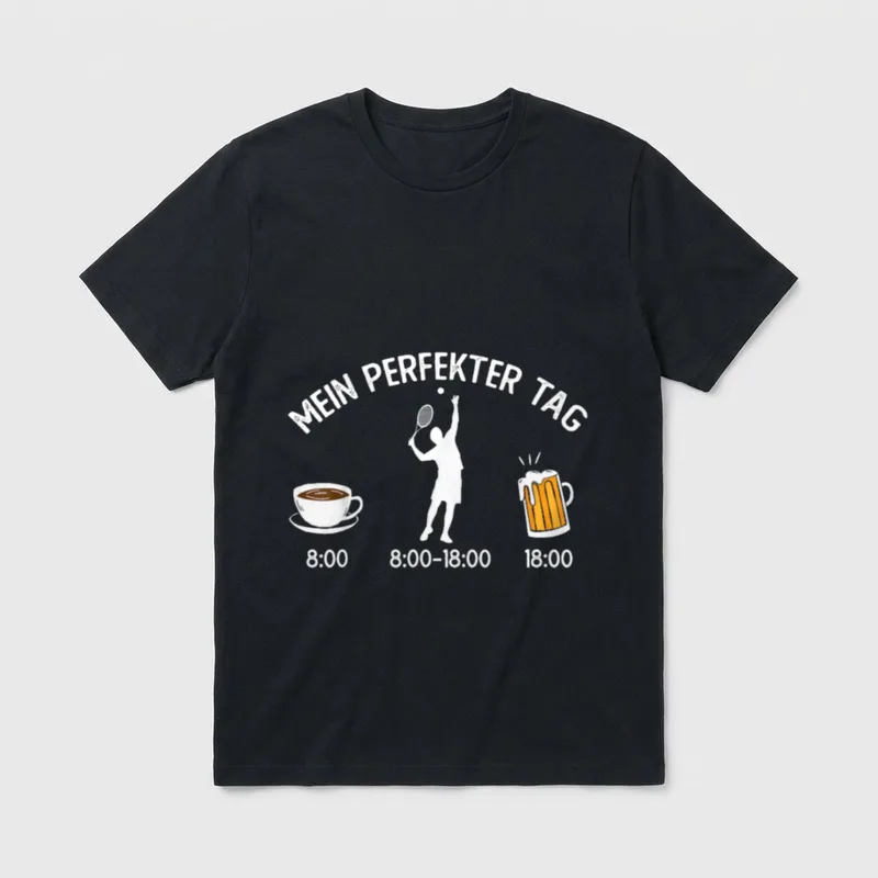 Tennis Spieler Fan Lustiges T-Shirt – Klassisches T-Shirt in Schwarz