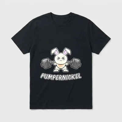 Pumpernickel Fitness Lustig Hasen T-Shirt – Klassisches T-Shirt in Schwarz