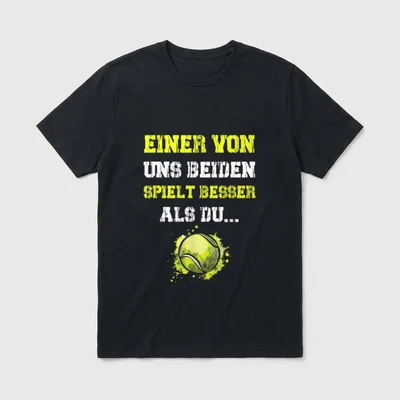Tennis Einer Von Uns T-Shirt – Klassisches T-Shirt in Schwarz