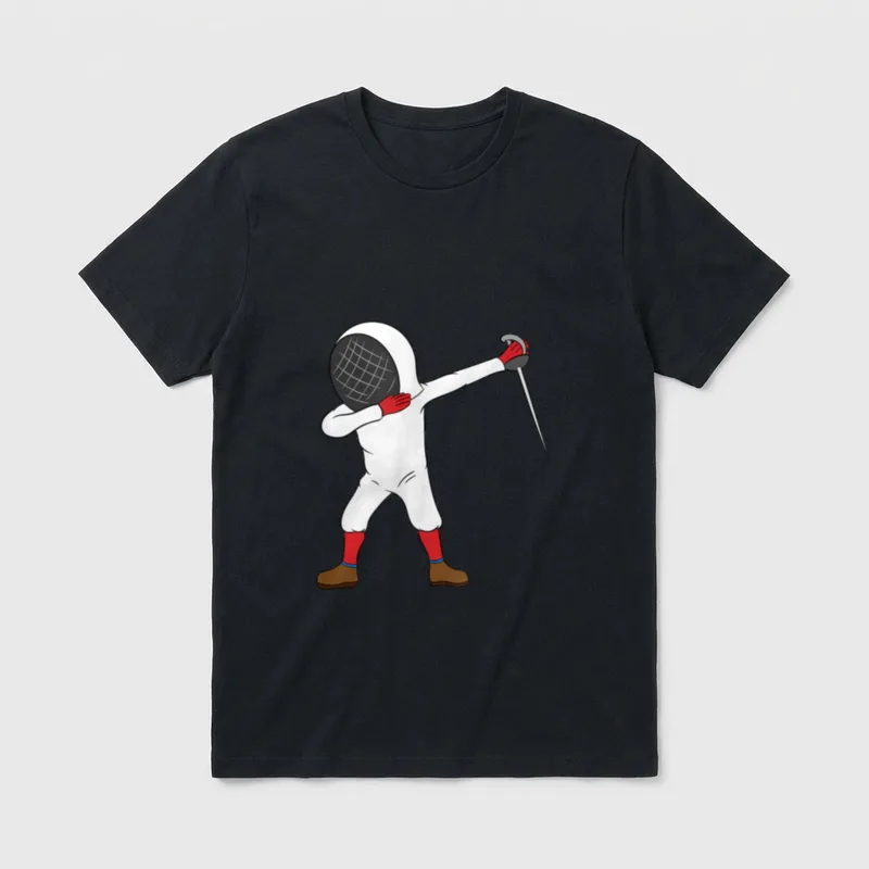 Lustiges Dabbing Fechtsport Fechtverein T-Shirt – Klassisches T-Shirt in Schwarz