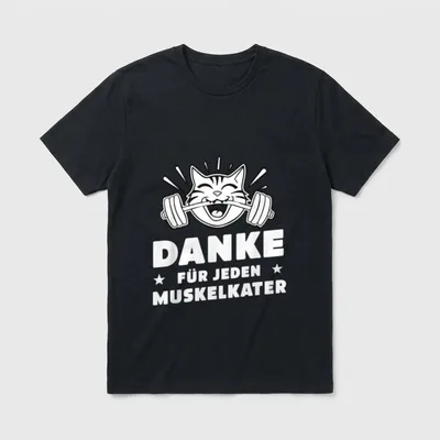 Danke für Muskelkater Fitness T-Shirt – Klassisches T-Shirt in Schwarz