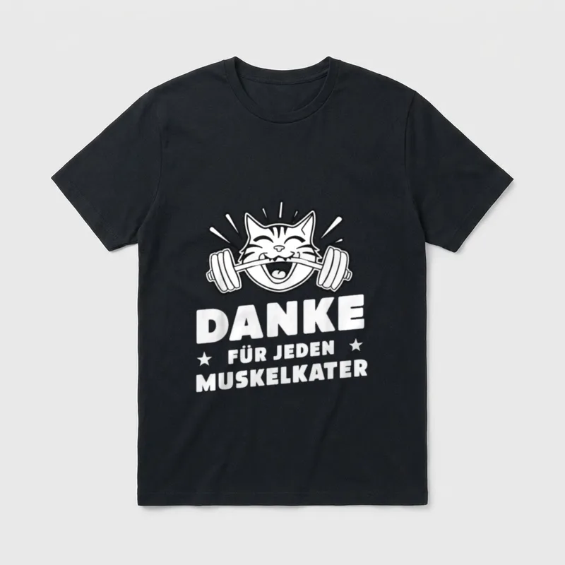 Danke für Muskelkater Fitness T-Shirt – Klassisches T-Shirt in Schwarz