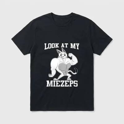 Lustiges Wortspiel Katzen Miezeps T-Shirt – Klassisches T-Shirt in Schwarz