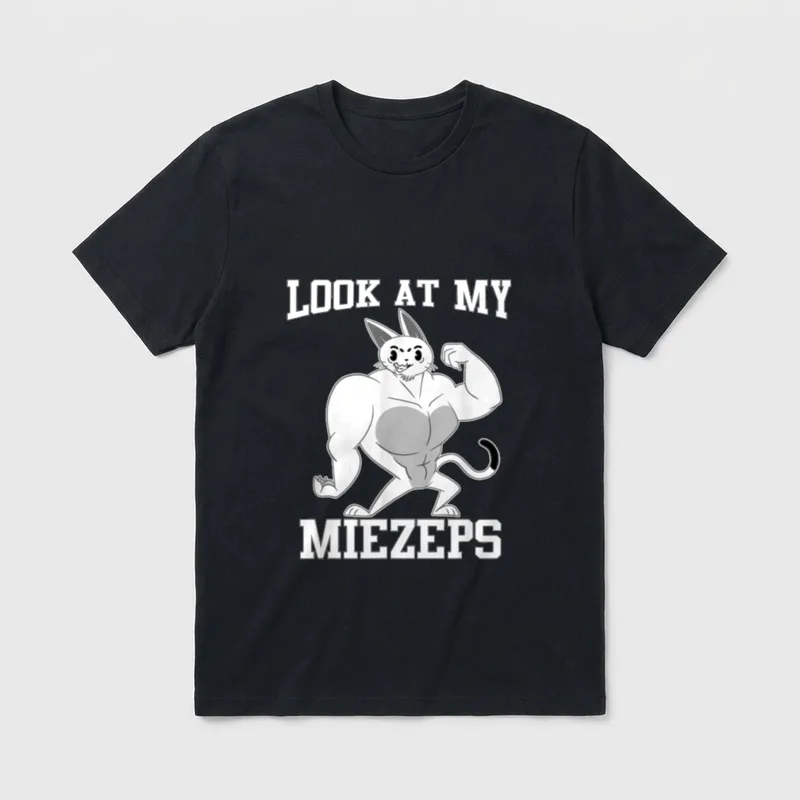 Lustiges Wortspiel Katzen Miezeps T-Shirt – Klassisches T-Shirt in Schwarz