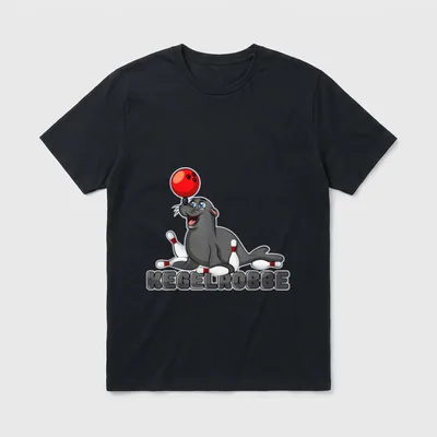 Kegelrobbe Robbe Bowling Kegeln T-Shirt – Klassisches T-Shirt in Schwarz