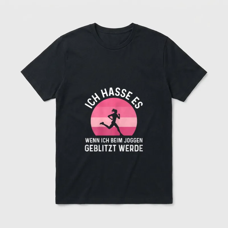 Laufen Joggen Läuferin Joggerin T-Shirt – Klassisches T-Shirt in Schwarz