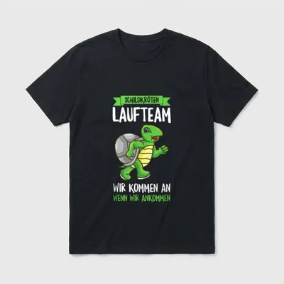 Schildkröten Laufteam Lustiges Joggen T-Shirt – Klassisches T-Shirt in Schwarz