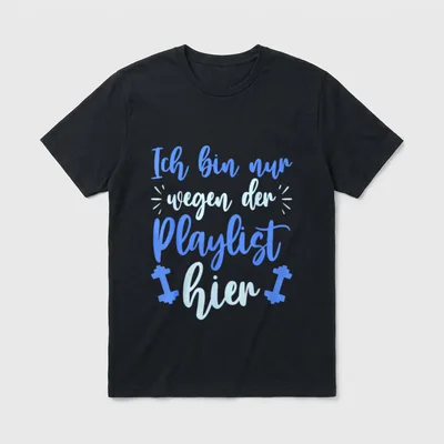 Lustige Gym Sport Fitness T-Shirt – Klassisches T-Shirt in Schwarz