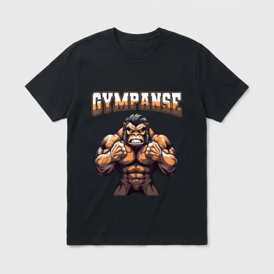 Gympanse Bodybuilding Kraftsport lustiges T-Shirt – Klassisches T-Shirt in Schwarz