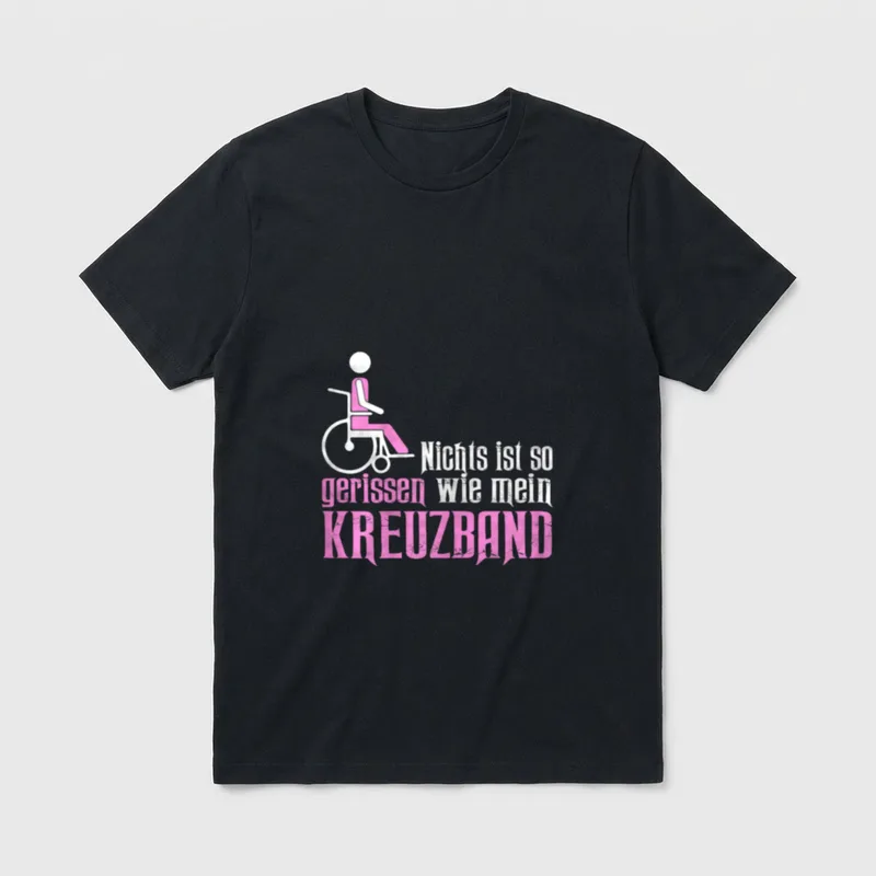 Lustiges Sportverletzung Kreuzbandriss Handball T-Shirt – Klassisches T-Shirt in Schwarz