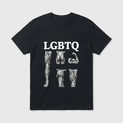 LGBTQ Legs Glutes Biceps T-Shirt – Klassisches T-Shirt in Schwarz