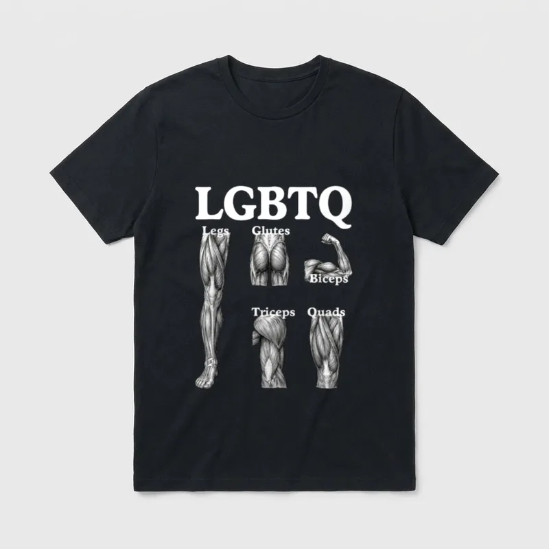 LGBTQ Legs Glutes Biceps T-Shirt – Klassisches T-Shirt in Schwarz