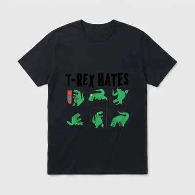 Lustig Gym Comic TRex T-Shirt – Klassisches T-Shirt in Schwarz