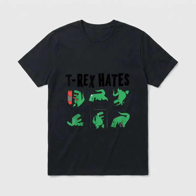 Lustig Gym Comic TRex T-Shirt – Klassisches T-Shirt in Schwarz