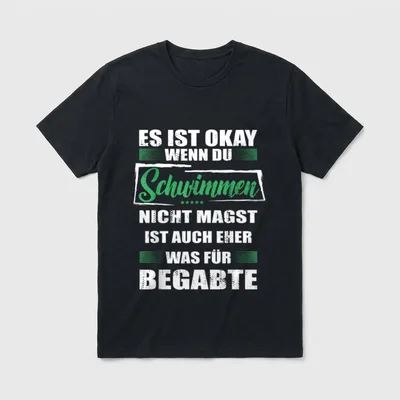Lustiger Spruch für den Schwimmer T-Shirt – Klassisches T-Shirt in Schwarz