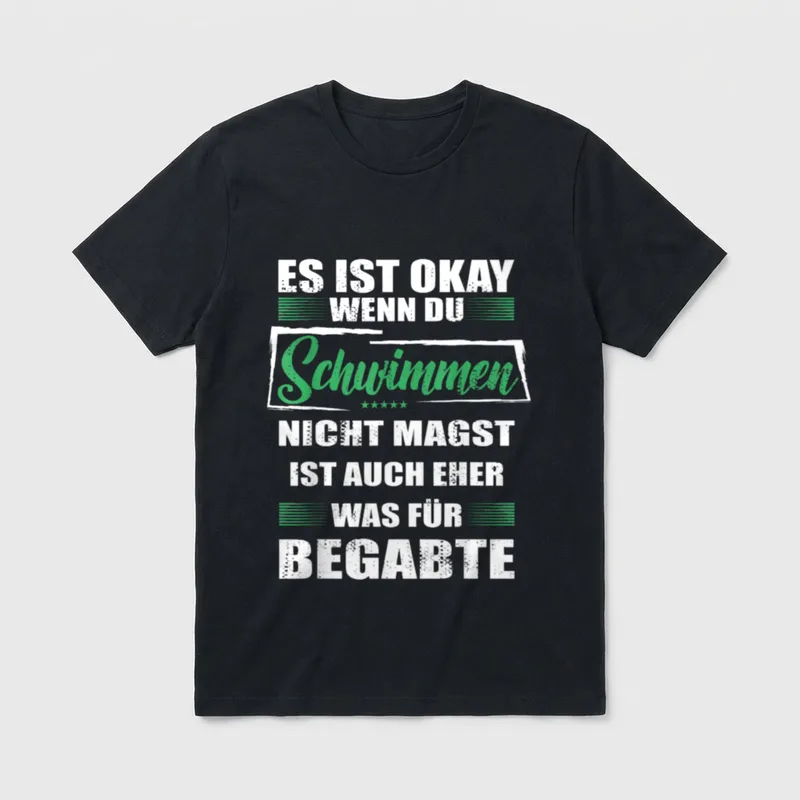 Lustiger Spruch für den Schwimmer T-Shirt – Klassisches T-Shirt in Schwarz