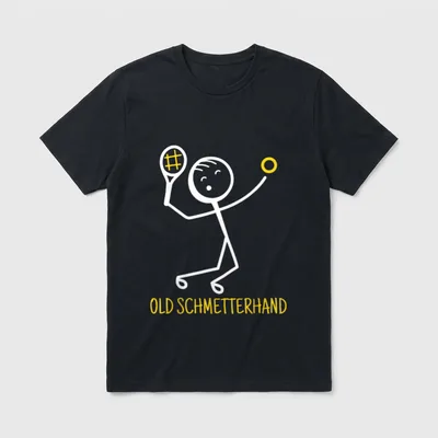 Tennisspieler Old Schmetterhand Sport T-Shirt – Klassisches T-Shirt in Schwarz