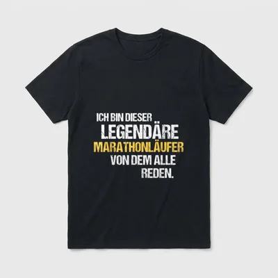 Marathonläufer Spruch Lustig Legende T-Shirt – Klassisches T-Shirt in Schwarz