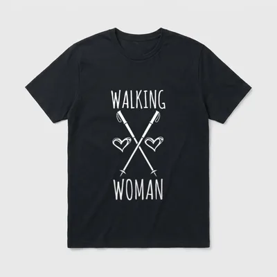 Nordic Walking Sport Lustiger T-Shirt – Klassisches T-Shirt in Schwarz