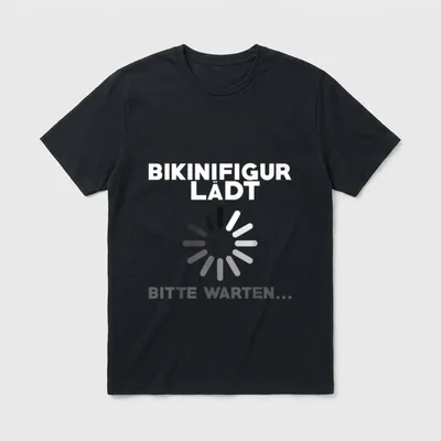 Bikini Figur Loads Bitte T-Shirt – Klassisches T-Shirt in Schwarz