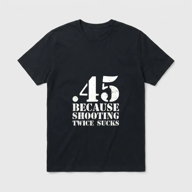 Kaliber 45 Lustiges Sportschützin T-Shirt – Klassisches T-Shirt in Schwarz