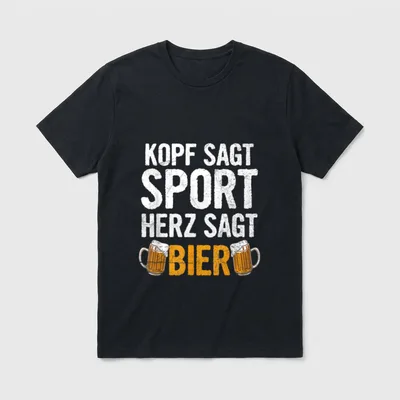 Kopf Sagt Sport Herz Sport & Fitness T-Shirt – Klassisches T-Shirt in Schwarz