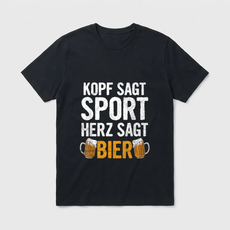 Kopf Sagt Sport Herz Sport & Fitness T-Shirt – Klassisches T-Shirt in Schwarz