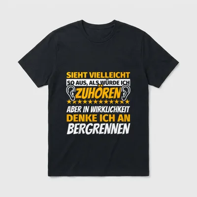 Bergrennen Geschenke Sport lustiger T-Shirt – Klassisches T-Shirt in Schwarz