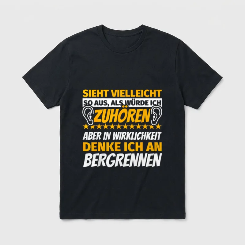 Bergrennen Geschenke Sport lustiger T-Shirt – Klassisches T-Shirt in Schwarz