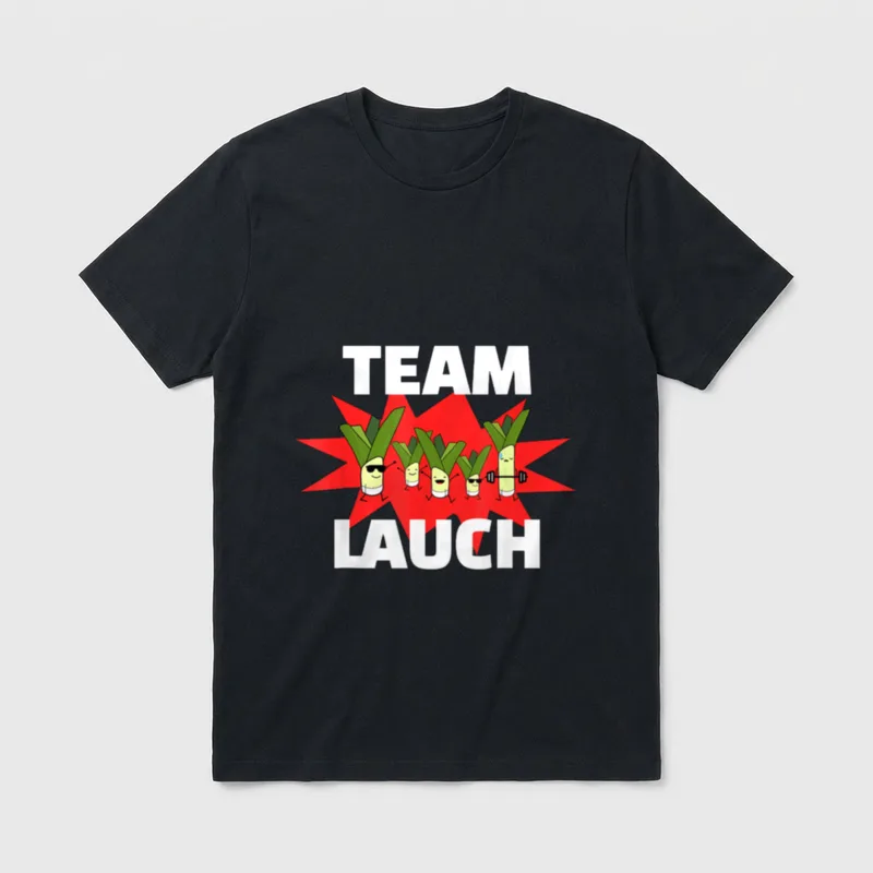 Team Lauch Lustiges Fitness T-Shirt – Klassisches T-Shirt in Schwarz