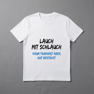 Lauch mit Schlauch Spruch Lustiges T-Shirt – Klassisches T-Shirt in Schwarz