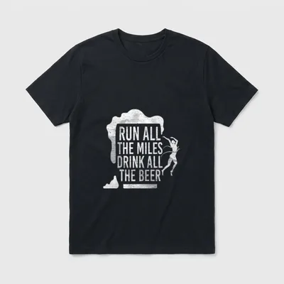 Lustiges Laufen Run All T-Shirt – Klassisches T-Shirt in Schwarz