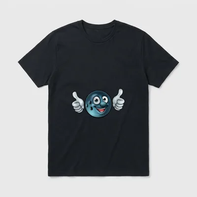 Lustige Bowlingkugel Distressed Design T-Shirt – Klassisches T-Shirt in Schwarz