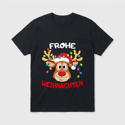 Frohe Weihnachten Shirt – Klassisches T-Shirt in Schwarz