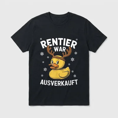 Rentier war ausverkauft Lustiges Weihnachten T-Shirt – Klassisches T-Shirt in Schwarz