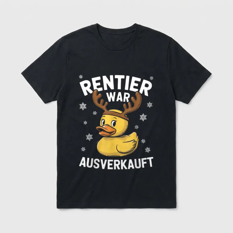 Rentier war ausverkauft Lustiges Weihnachten T-Shirt – Klassisches T-Shirt in Schwarz