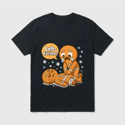 Lebkuchen Weihnachtsshirt Lustig Weihnachten T-Shirt – Klassisches T-Shirt in Schwarz