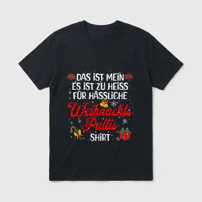 Ugly Christmas Weihnachtsoutfit Lustiges T-Shirt – Klassisches T-Shirt in Schwarz