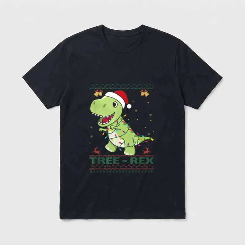 Tree Rex lustiger tyrannosaurus T-Shirt – Klassisches T-Shirt in Schwarz