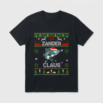 Zander Claus Weihnachtspulli T-Shirt – Klassisches T-Shirt in Schwarz