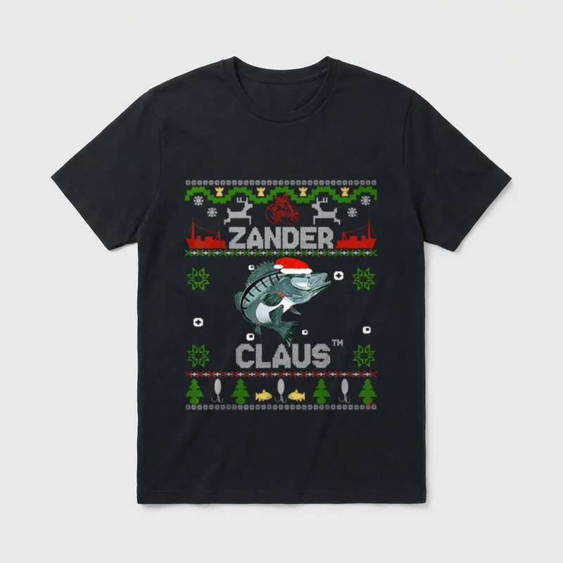 Zander Claus Weihnachtspulli T-Shirt – Klassisches T-Shirt in Schwarz