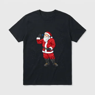 Lustiges Darts Weihnachtsmann Weihnachten T-Shirt – Klassisches T-Shirt in Schwarz